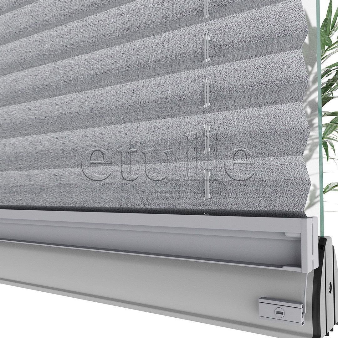 16 MM Blackout Blackout Gray Pleated Curtain