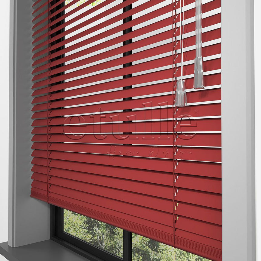 16 MM Matte Red Aluminum Venetian Blind