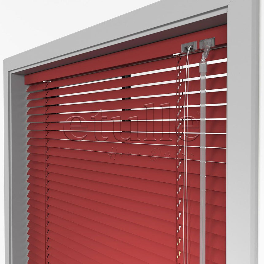 16 MM Matte Red Aluminum Venetian Blind