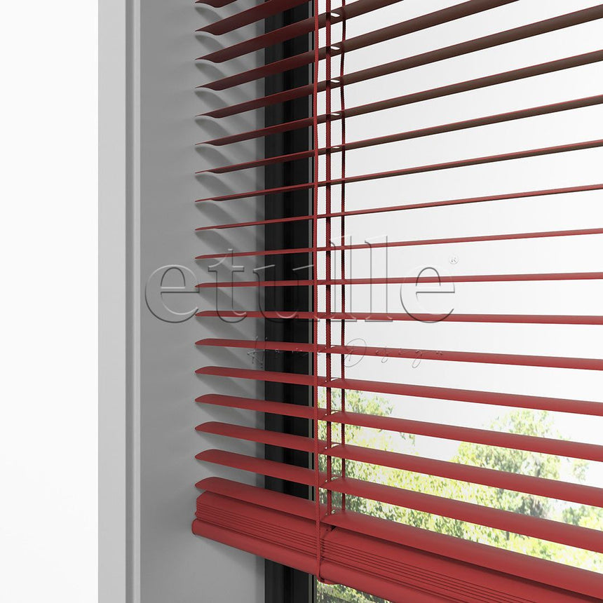 16 MM Matte Red Aluminum Venetian Blind