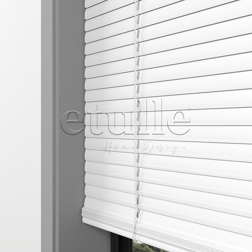 16 MM Bright White Aluminum Venetian Blind