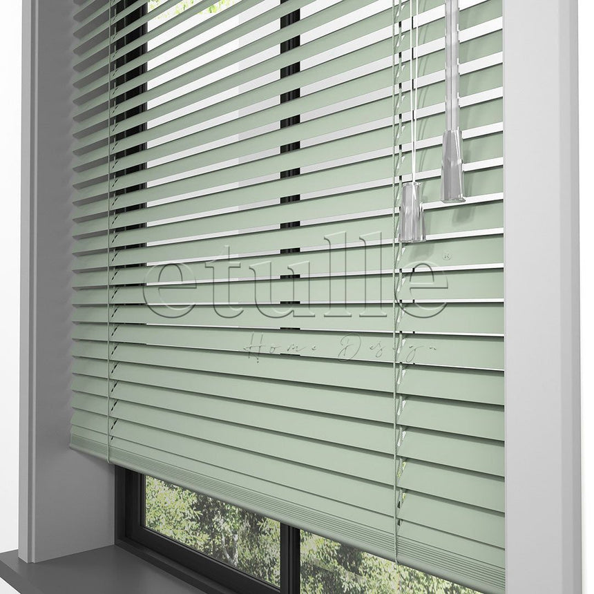 16 MM Pastel Green Aluminum Venetian Blind