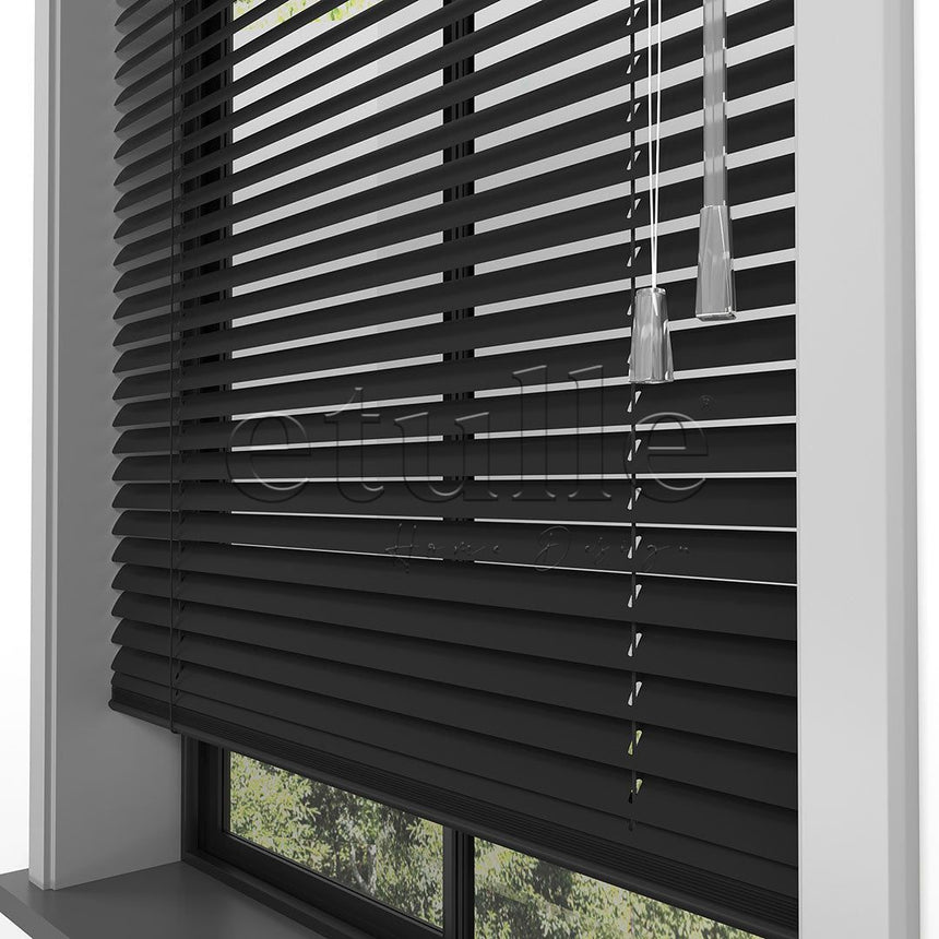 16 MM Black Aluminum Venetian Blind