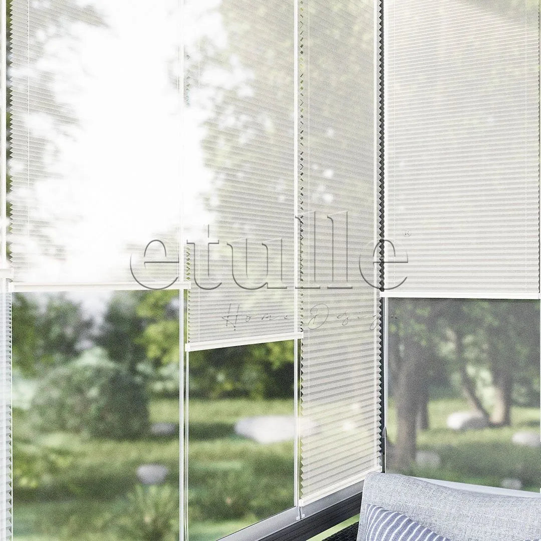 16 MM Tulle Ekru Tül Plise Perde