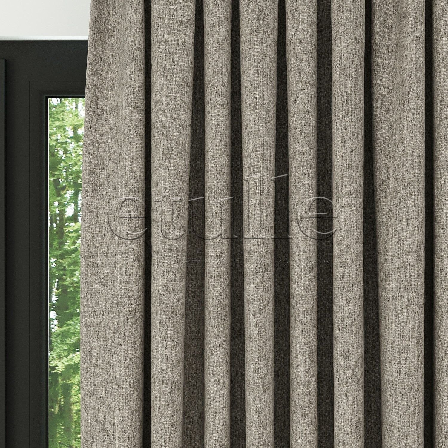 Beige Natural Heathered Linen Drape | Casual
