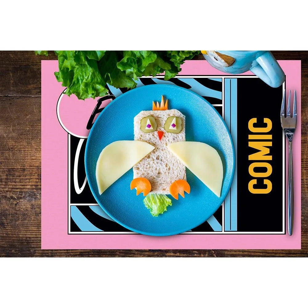 Tweety Teams Çizgi Karakter Pembe Zemin Baskılı Çocuk – 4'lü Amerikan Servis (30x50 cm)
