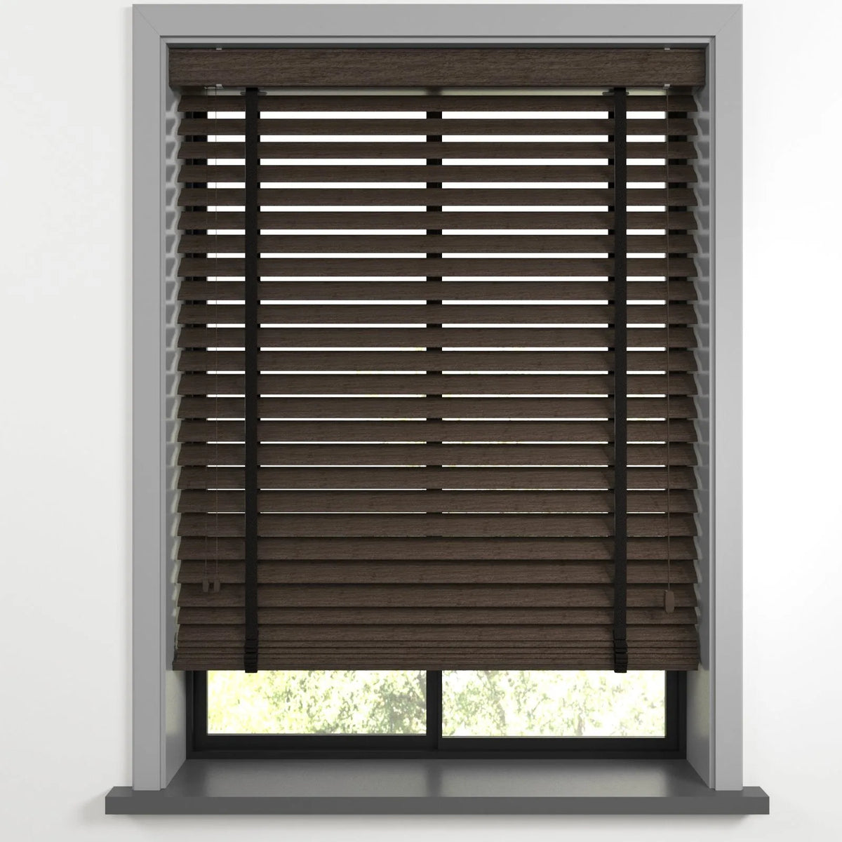 Koyu Kahve Polywood Blackout Jaluzi - Etulle