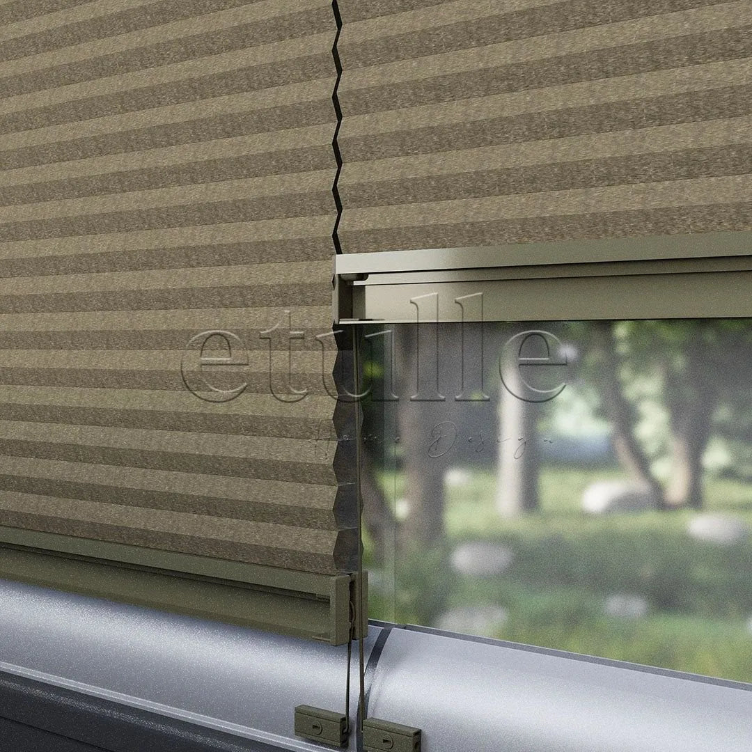 20 MM Honeycomb Kahverengi Plise Perde