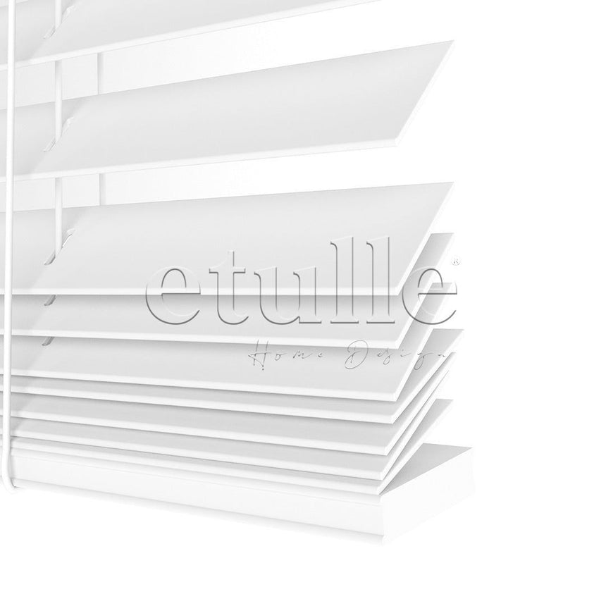 25 MM BASSWOOD White Wooden Venetian Blind