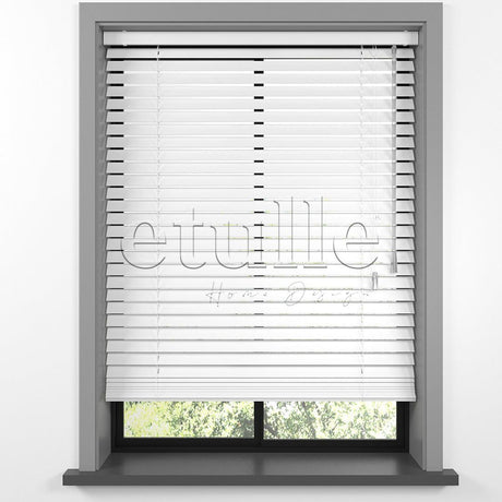 25 MM BASSWOOD White Wooden Venetian Blind