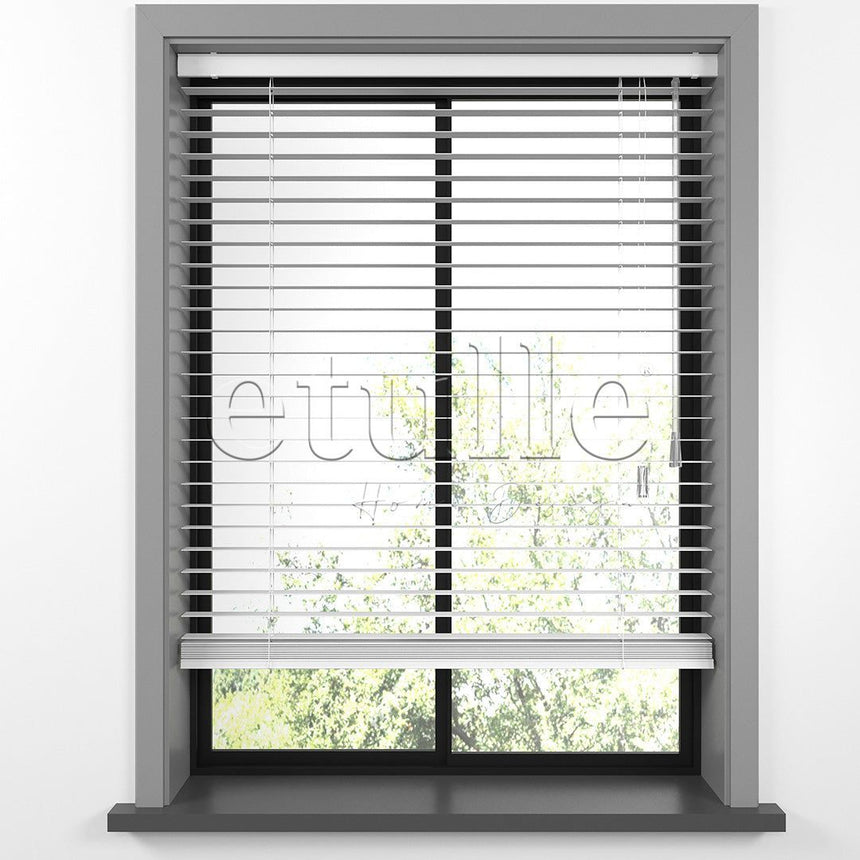 25 MM BASSWOOD White Wooden Venetian Blind