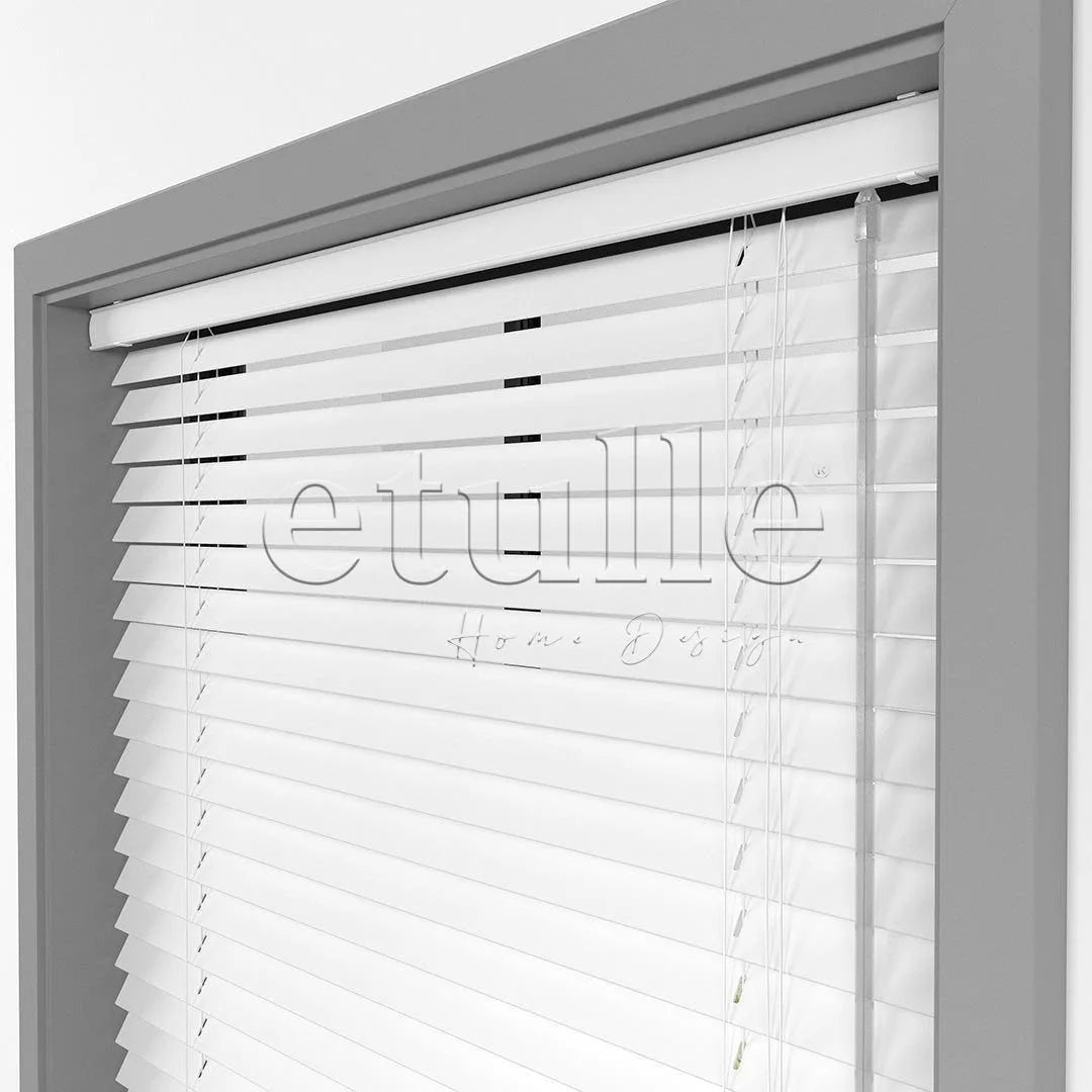 25 MM BASSWOOD Beyaz Ahşap Jaluzi