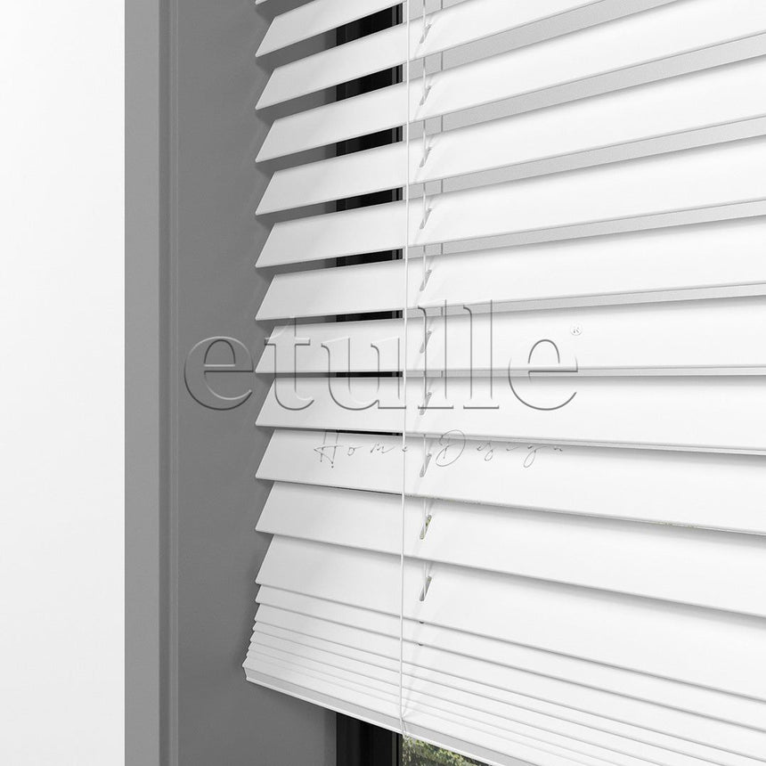 25 MM BASSWOOD White Wooden Venetian Blind