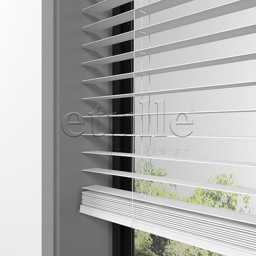 25 MM BASSWOOD White Wooden Venetian Blind