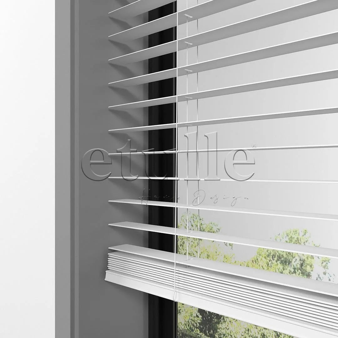 25 MM BASSWOOD Beyaz Ahşap Jaluzi