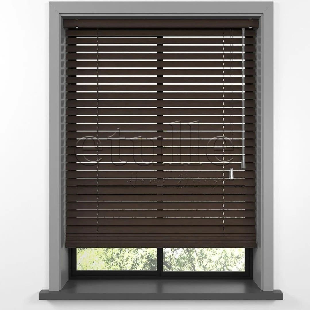 25 MM BASSWOOD Ceviz Walnut Ahşap Jaluzi