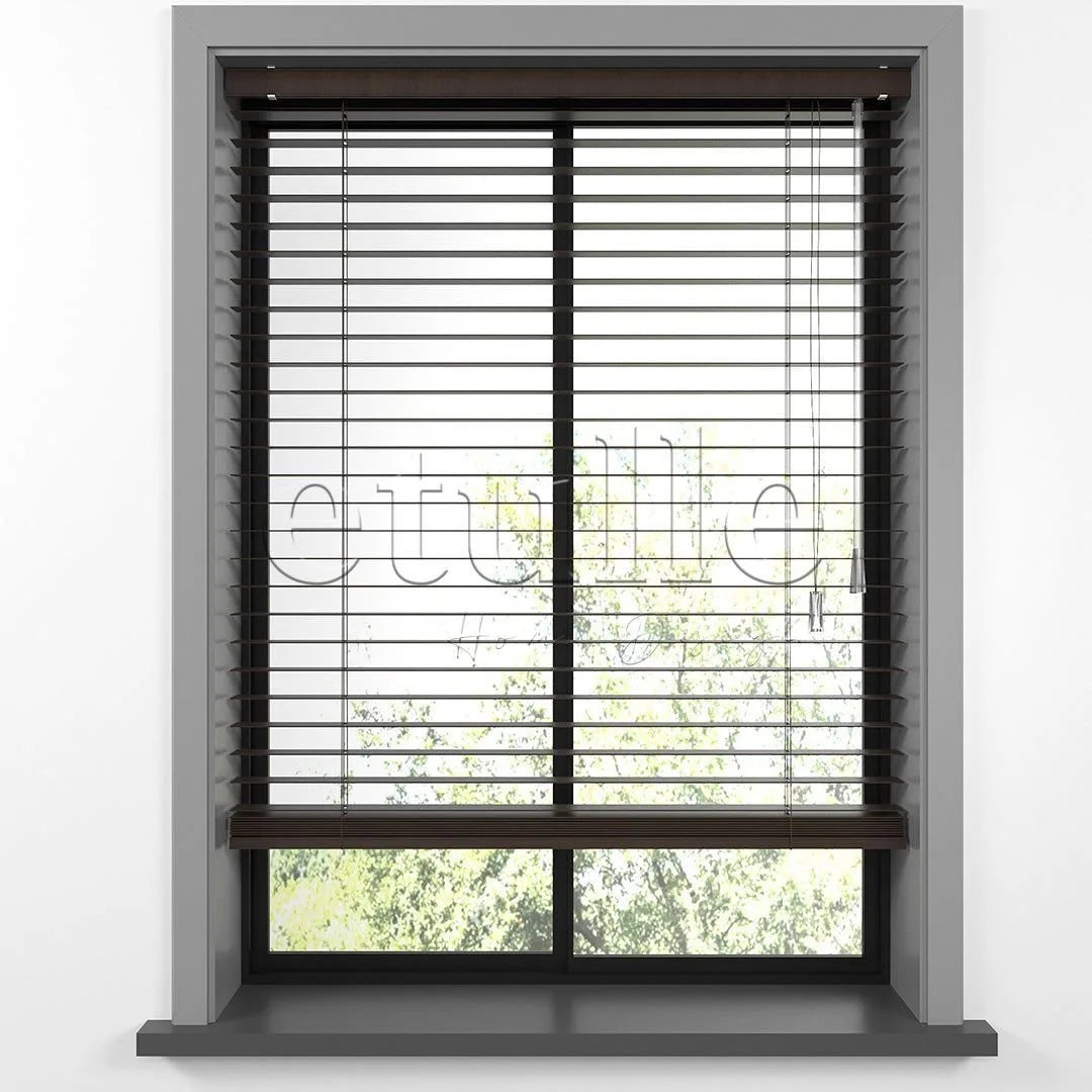 25 MM BASSWOOD Ceviz Walnut Ahşap Jaluzi