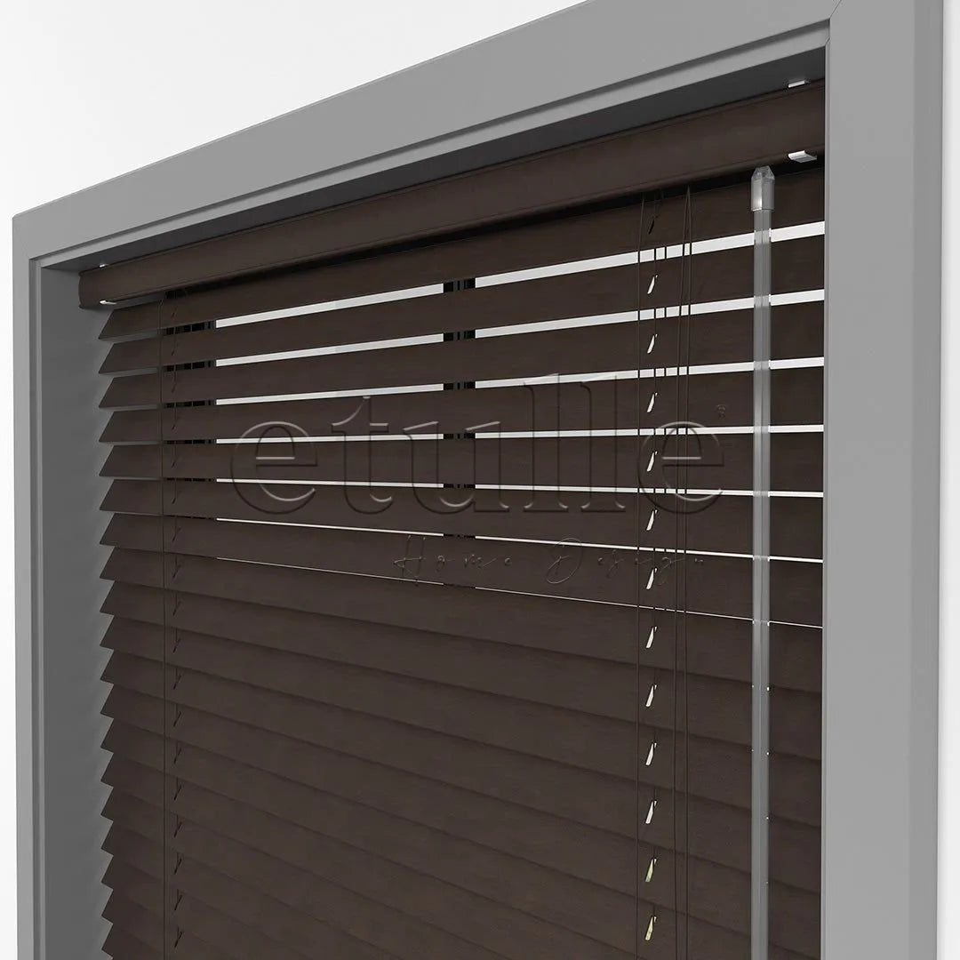 25 MM BASSWOOD Ceviz Walnut Ahşap Jaluzi