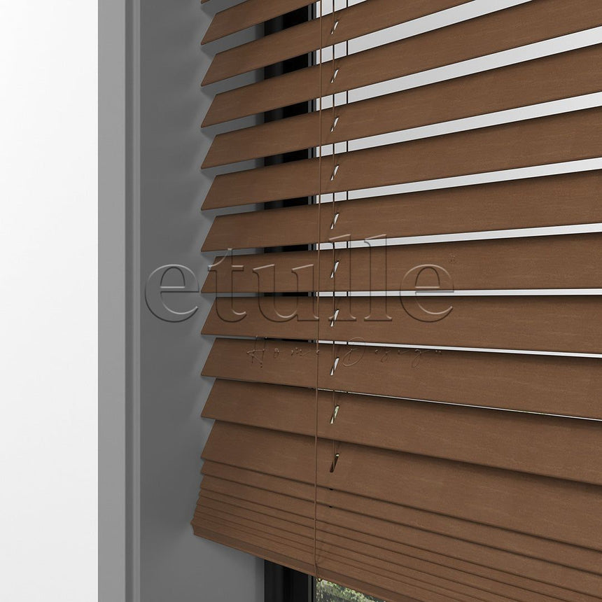 25 MM BASSWOOD Cherry Wooden Venetian Blind