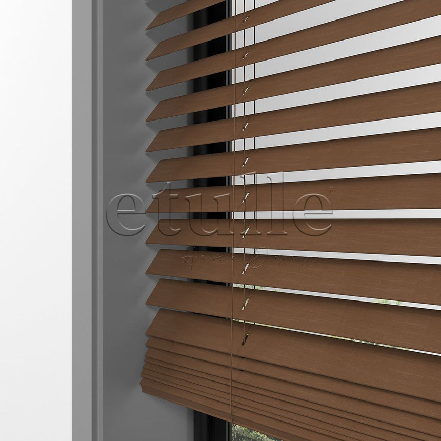 25 MM BASSWOOD Cherry Wooden Venetian Blind