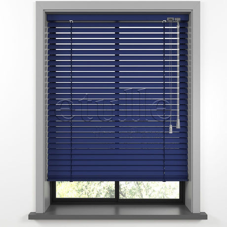 25 MM Dark Blue Aluminum Venetian Blind