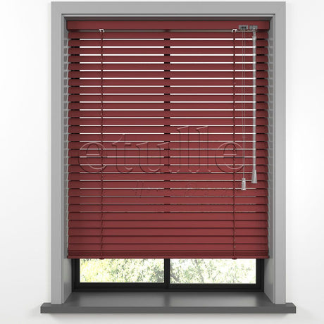 25 MM Matte Red Aluminum Venetian Blind