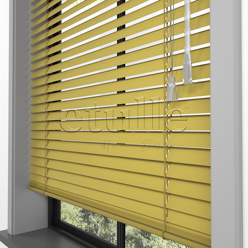 25 MM Yellow Aluminum Venetian Blind