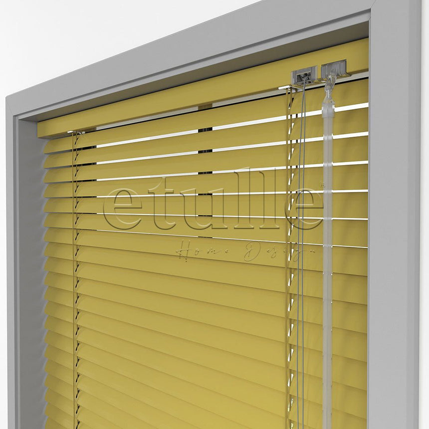 25 MM Yellow Aluminum Venetian Blind