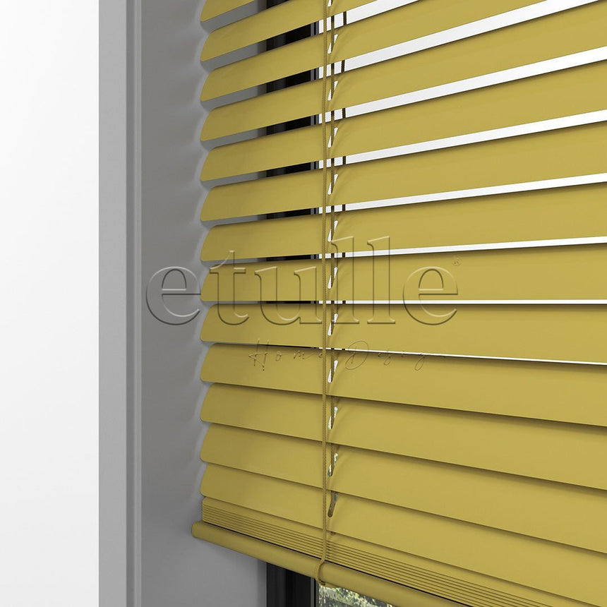 25 MM Yellow Aluminum Venetian Blind