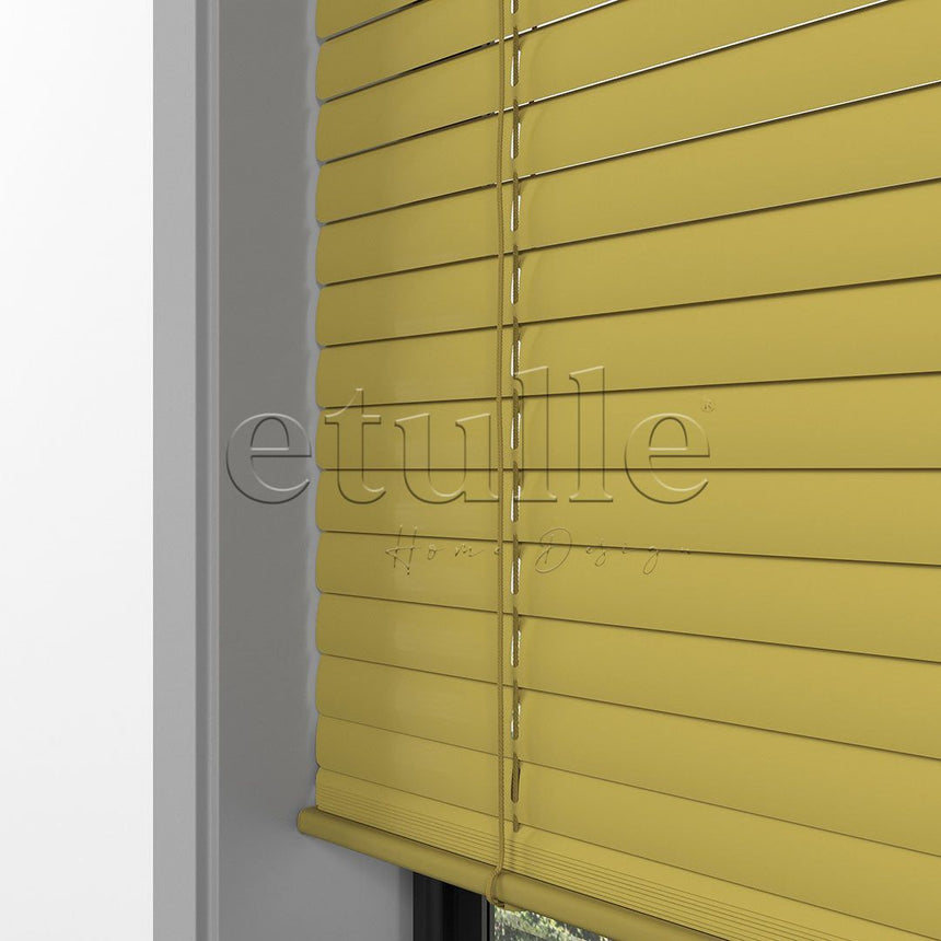 25 MM Yellow Aluminum Venetian Blind