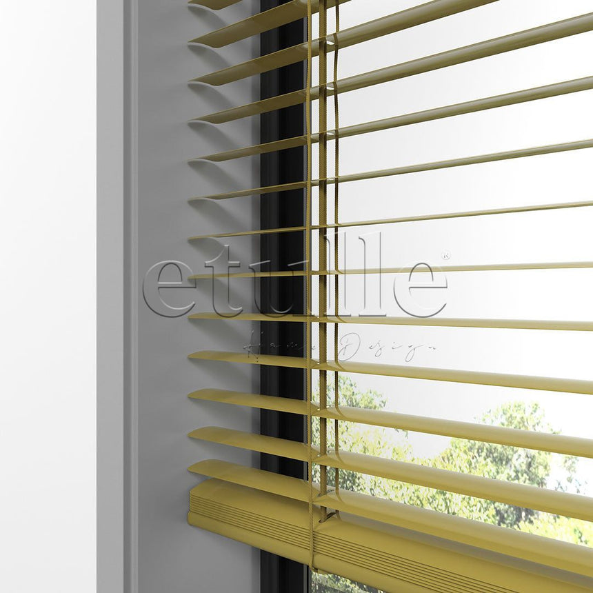 25 MM Yellow Aluminum Venetian Blind