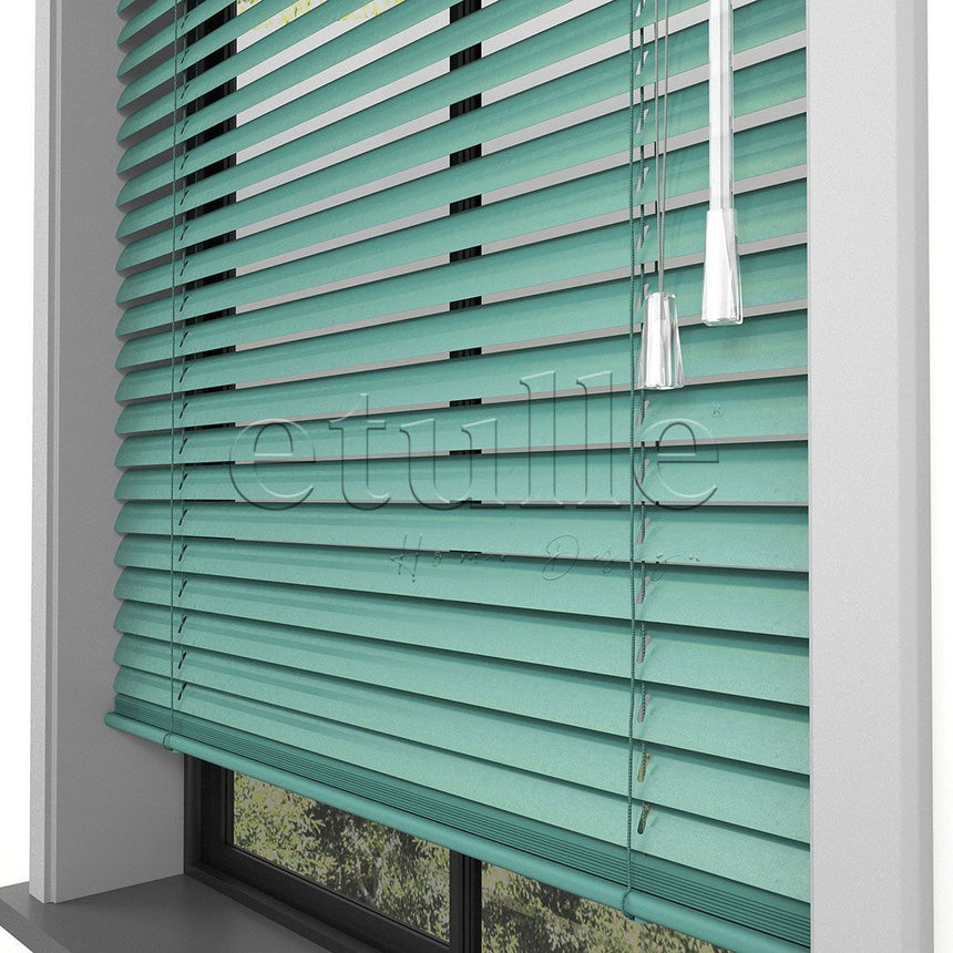 25 MM Green Aluminum Venetian Blind