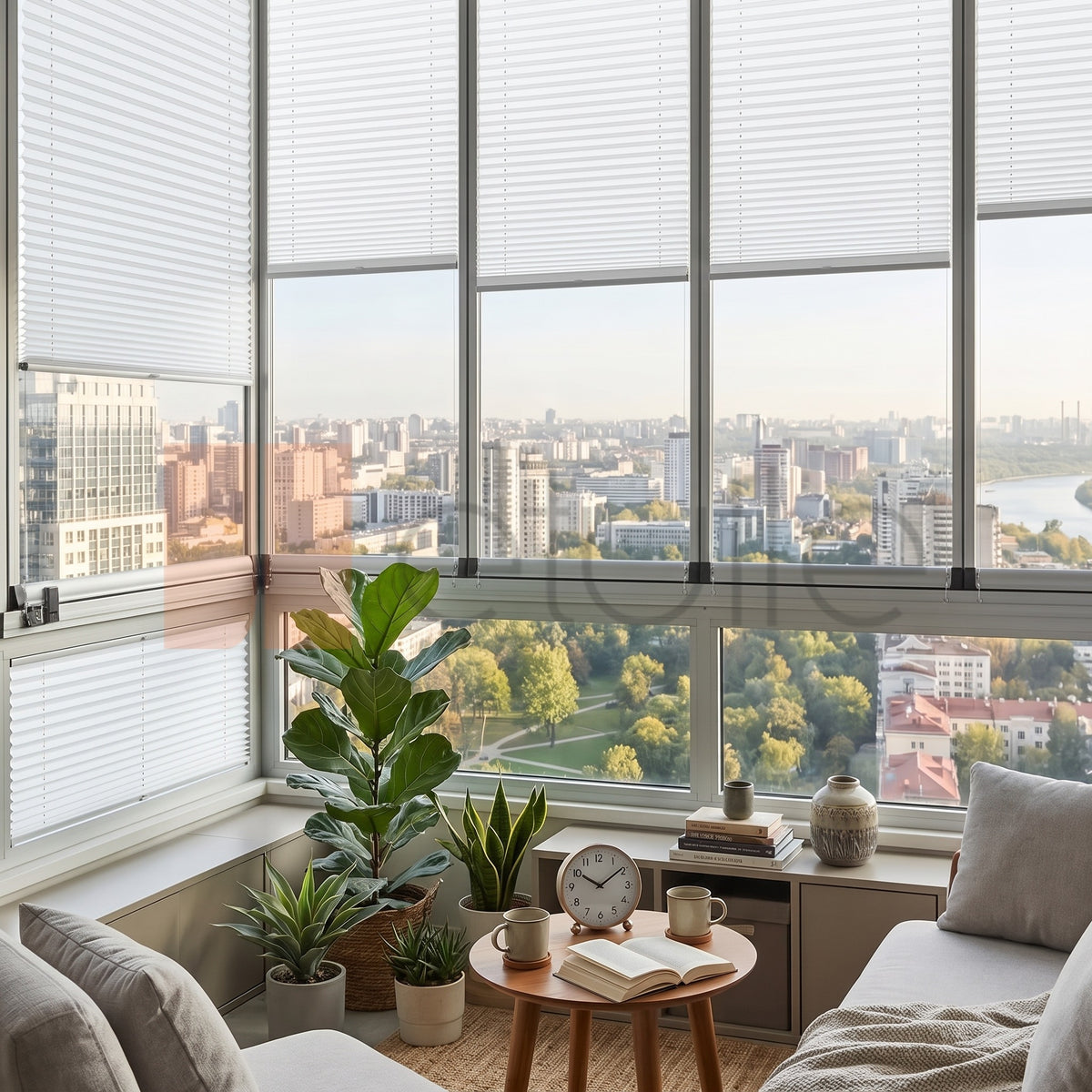 16MM White Bursa Pleated Blind