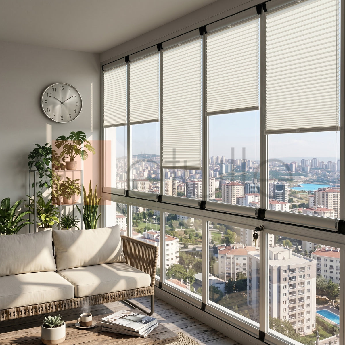 16mm Ecru Bursa Pleated Blind