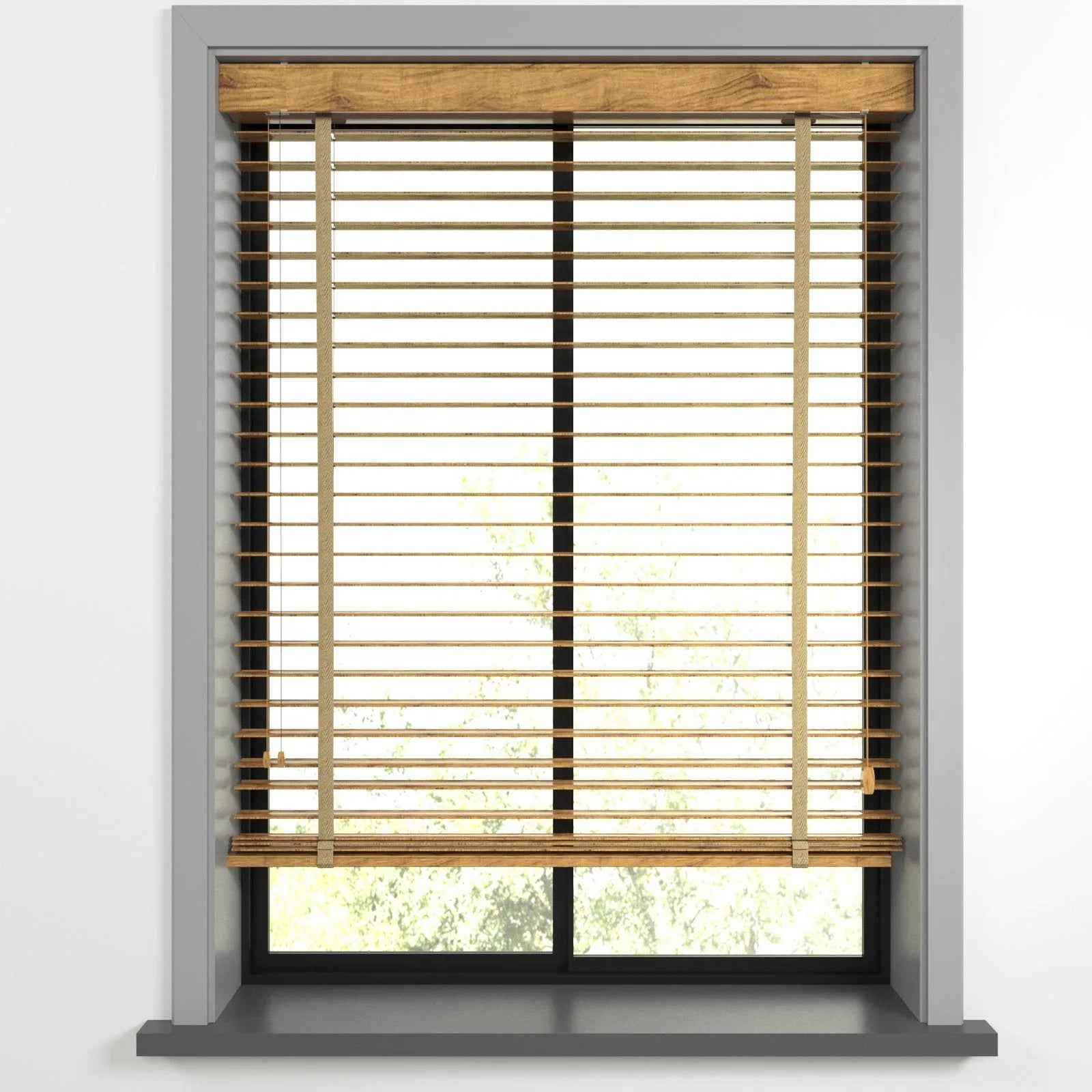 Açık Ahşap Rengi Polywood Blackout Jaluzi - Etulle