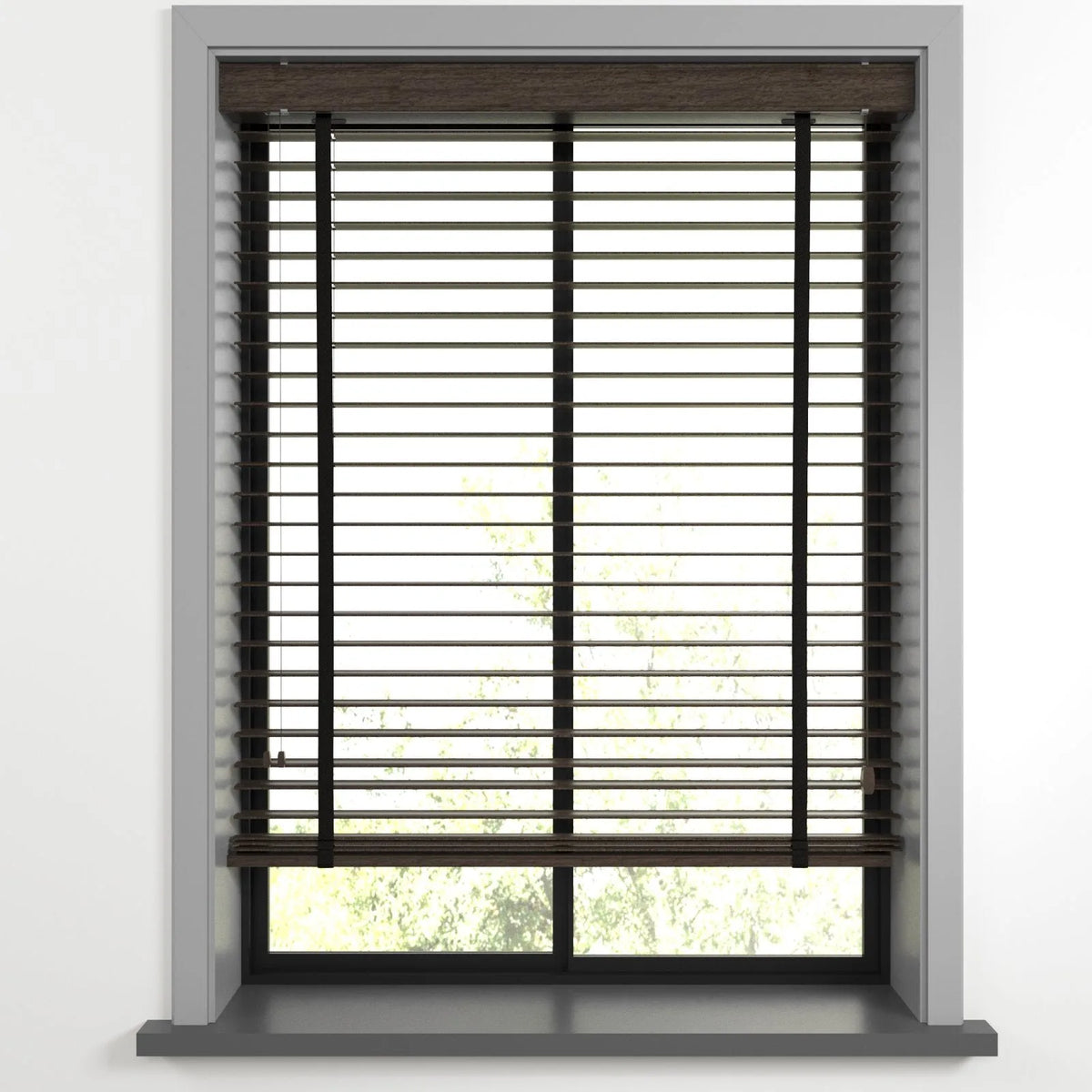 Koyu Kahve Polywood Blackout Jaluzi - Etulle