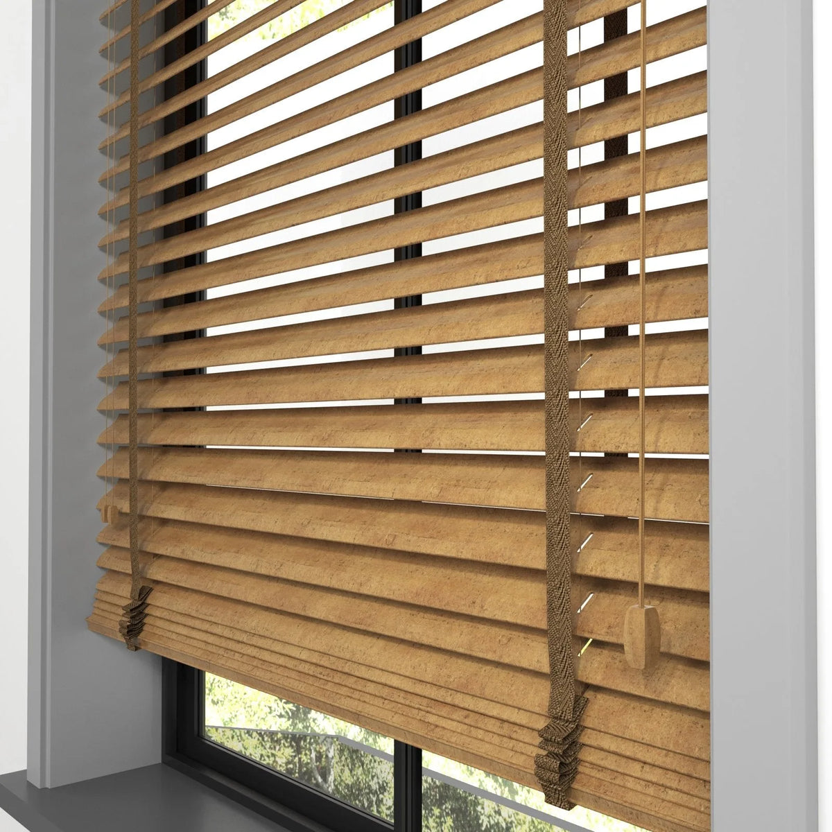 Ahşap Rengi Polywood Blackout Jaluzi - Etulle