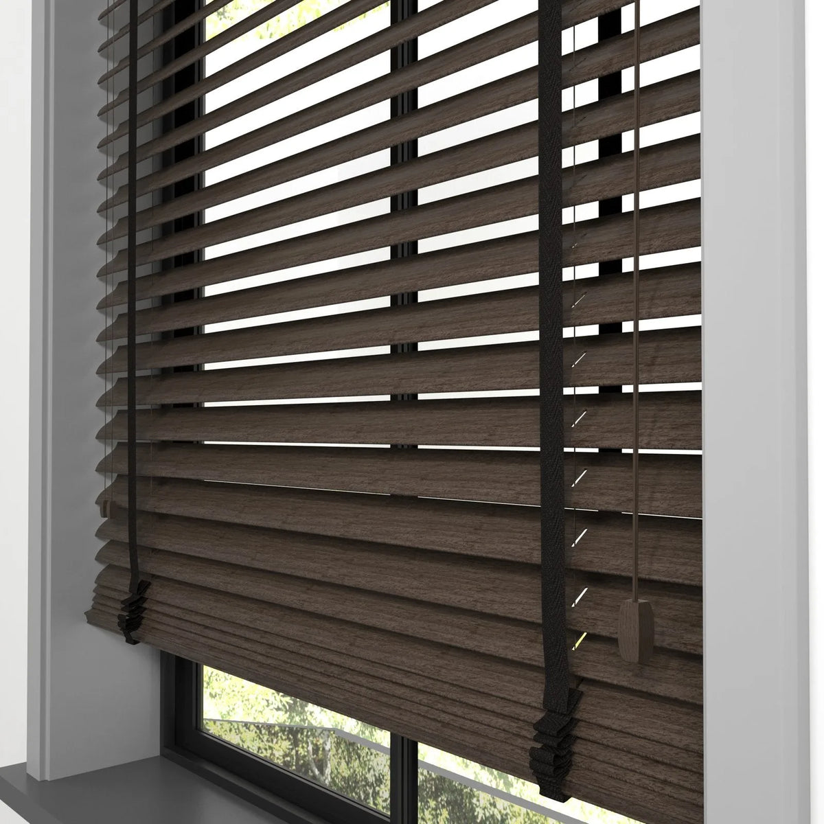 Koyu Kahve Polywood Blackout Jaluzi - Etulle
