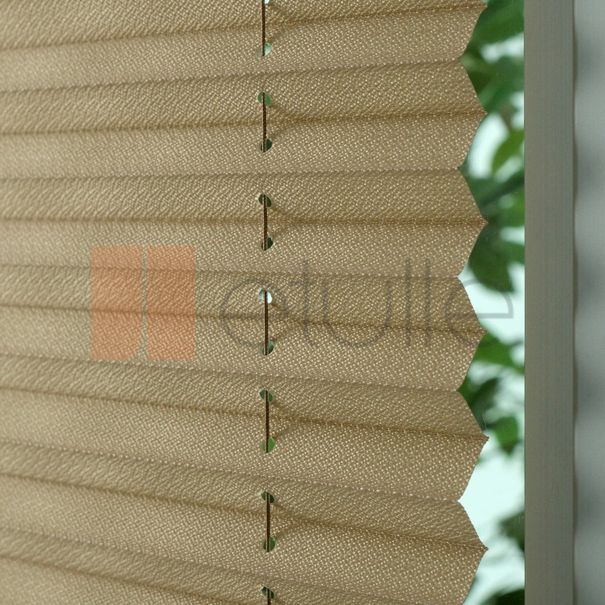 16MM Dark Cream Bursa Pleated Blind