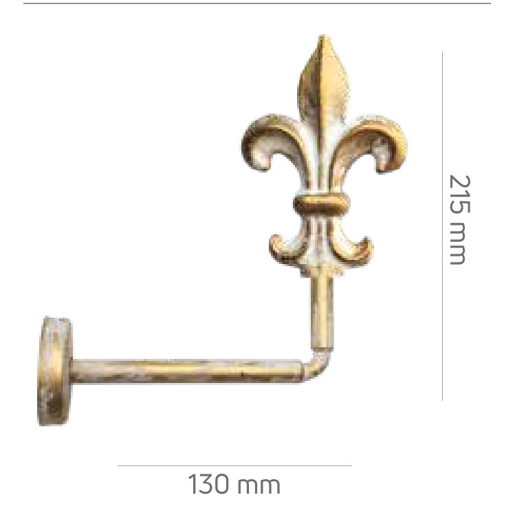 Ferforje Zambak Uçlu Pipo Renso – Fon Perde Bağlama Aparatı ve Perde Tutucu