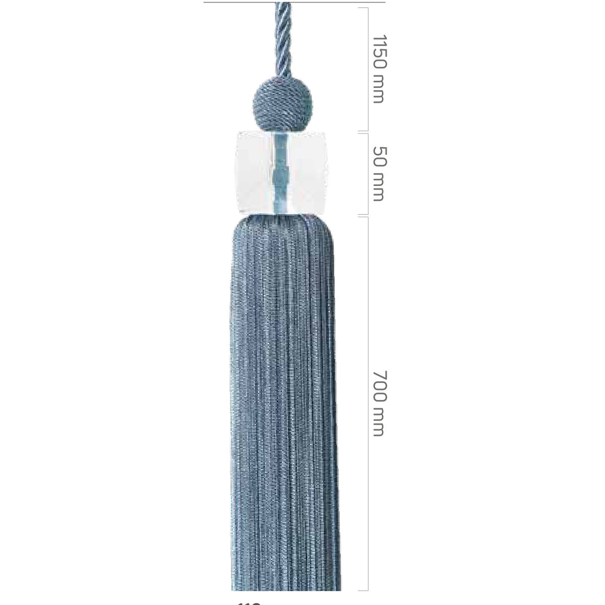 Kesme Kristal Küp Topuzlu Kordonlu Perde Püskülü – Fon Perde Sarkıtı ve Dekoratif Perde Bağı