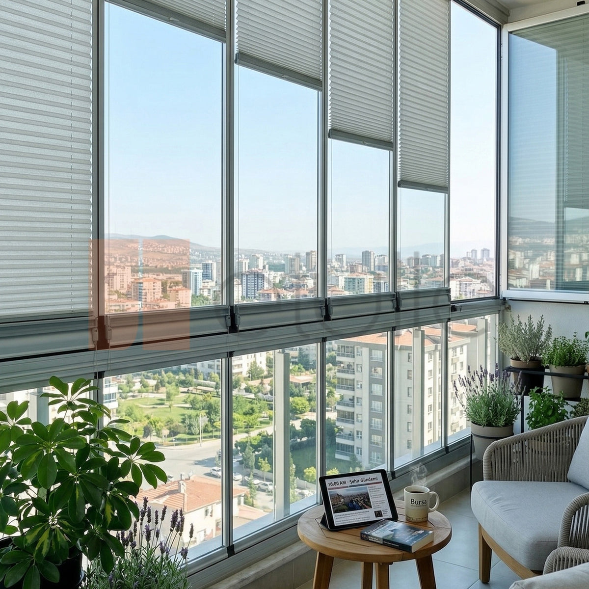 16MM Dark Grey Bursa Pleated Blind