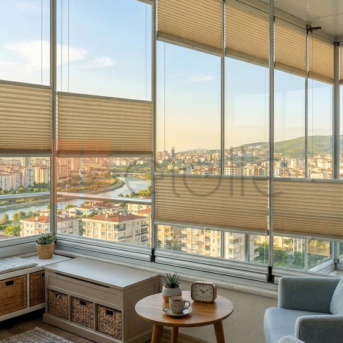 16MM Viscose Bursa Pleated Blind