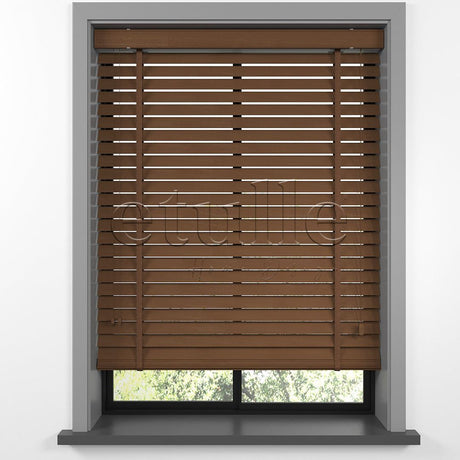 35 MM BASSWOOD Cherry Wooden Venetian Blind