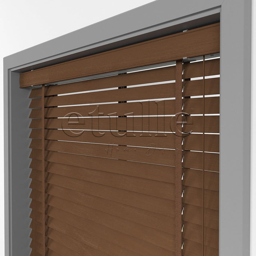 35 MM BASSWOOD Cherry Wooden Venetian Blind