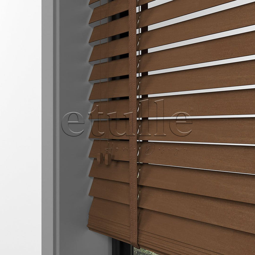 35 MM BASSWOOD Cherry Wooden Venetian Blind