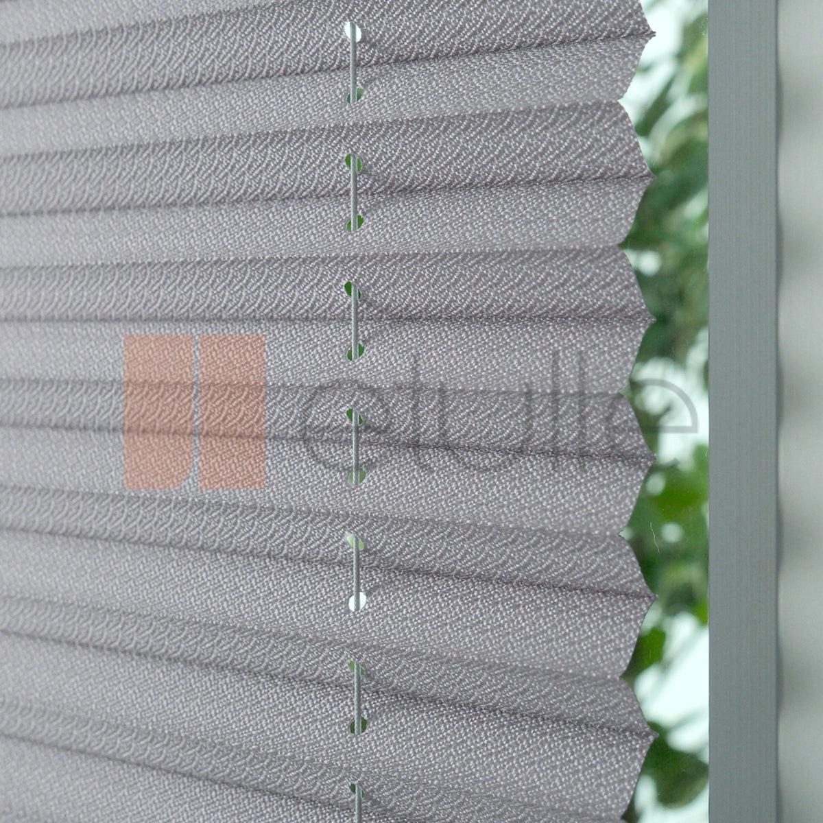 16MM Gray Pleated Blind Bursa