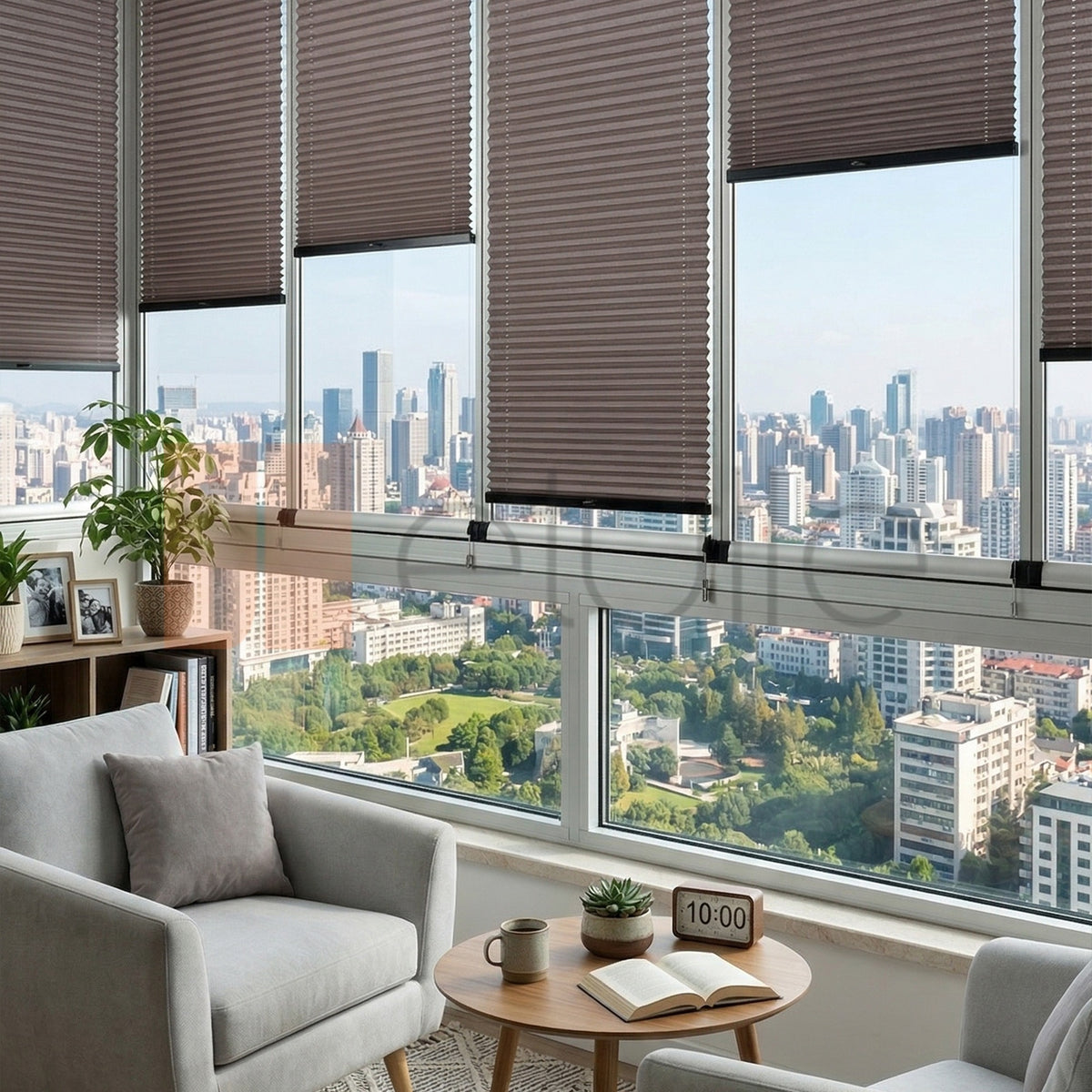 16MM Dark Grey Bursa Pleated Blind
