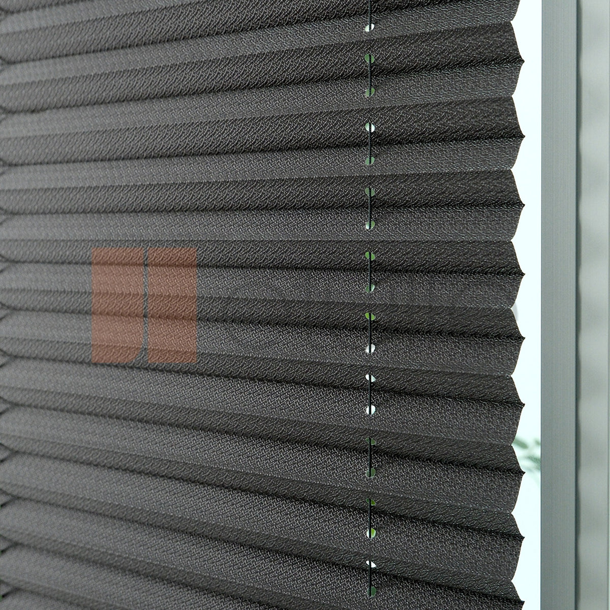 16mm Anthracite Bursa Pleated Blind