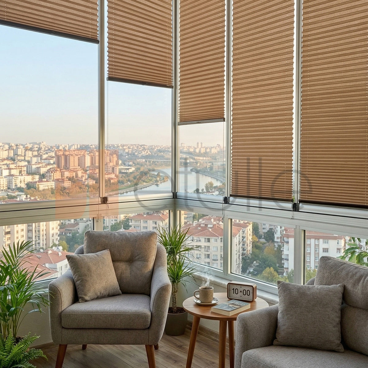 16MM Coffee Bursa Pleated Blind